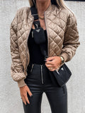 Veste Puffer Courte Matelassée Avec Fermeture Zippée Pour Femme | Idéale Pour La Saison Froide Et Les Activités Quotidiennes