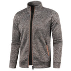 Veste Légère avec Fermeture Zippée et Col Montant pour Hommes | Idéale pour Printemps et Automne