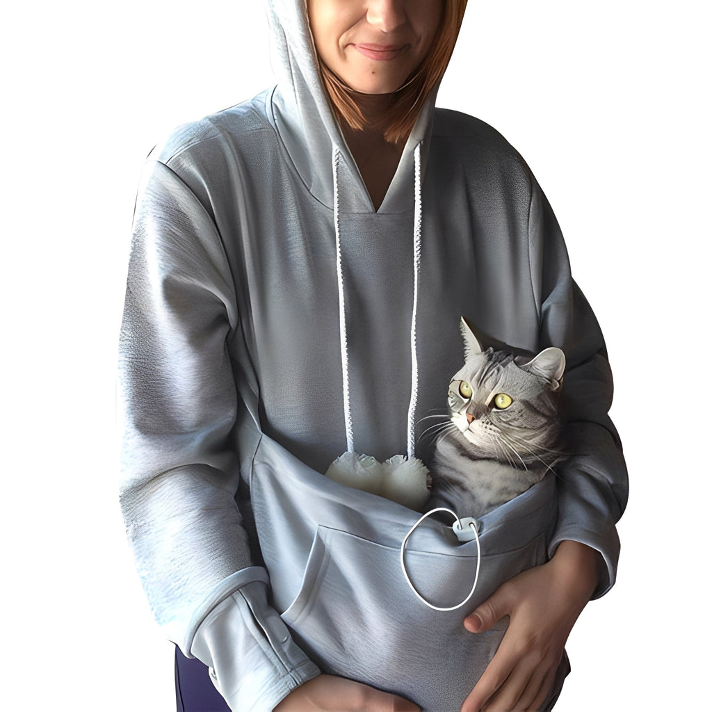 Pull Avec Motif Chat Et Poche Avant Pour Adultes | Idéal Pour Un Usage Décontracté