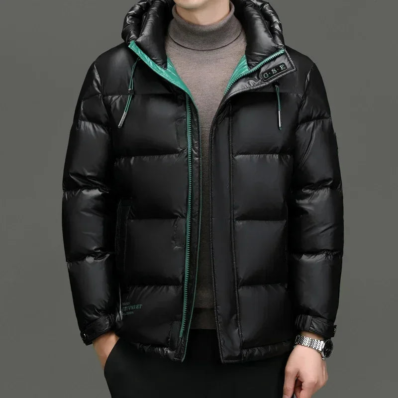 Doudoune D’hiver Avec Capuche Et Coupe Droite Pour Hommes | Idéale Pour La Saison Hivernale