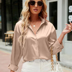 Blouse À Manches Longues Avec Coupe Fluide Pour Femme | Idéal Pour Le Bureau Et Les Sorties