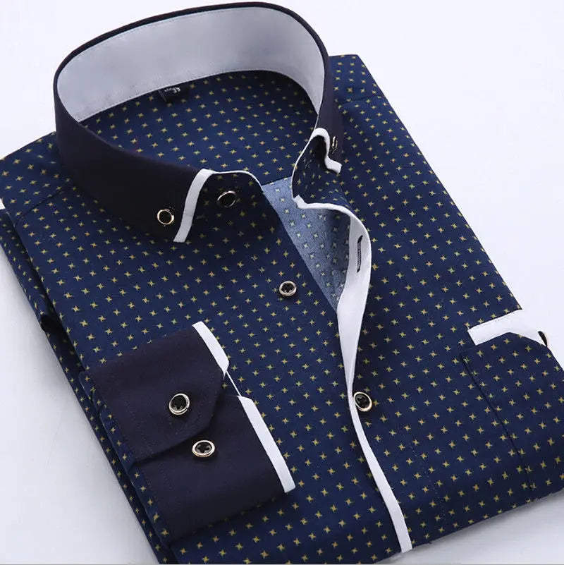Chemise À Manches Longues Avec Col Classique Pour Homme | Idéale Pour Bureau Et Sorties