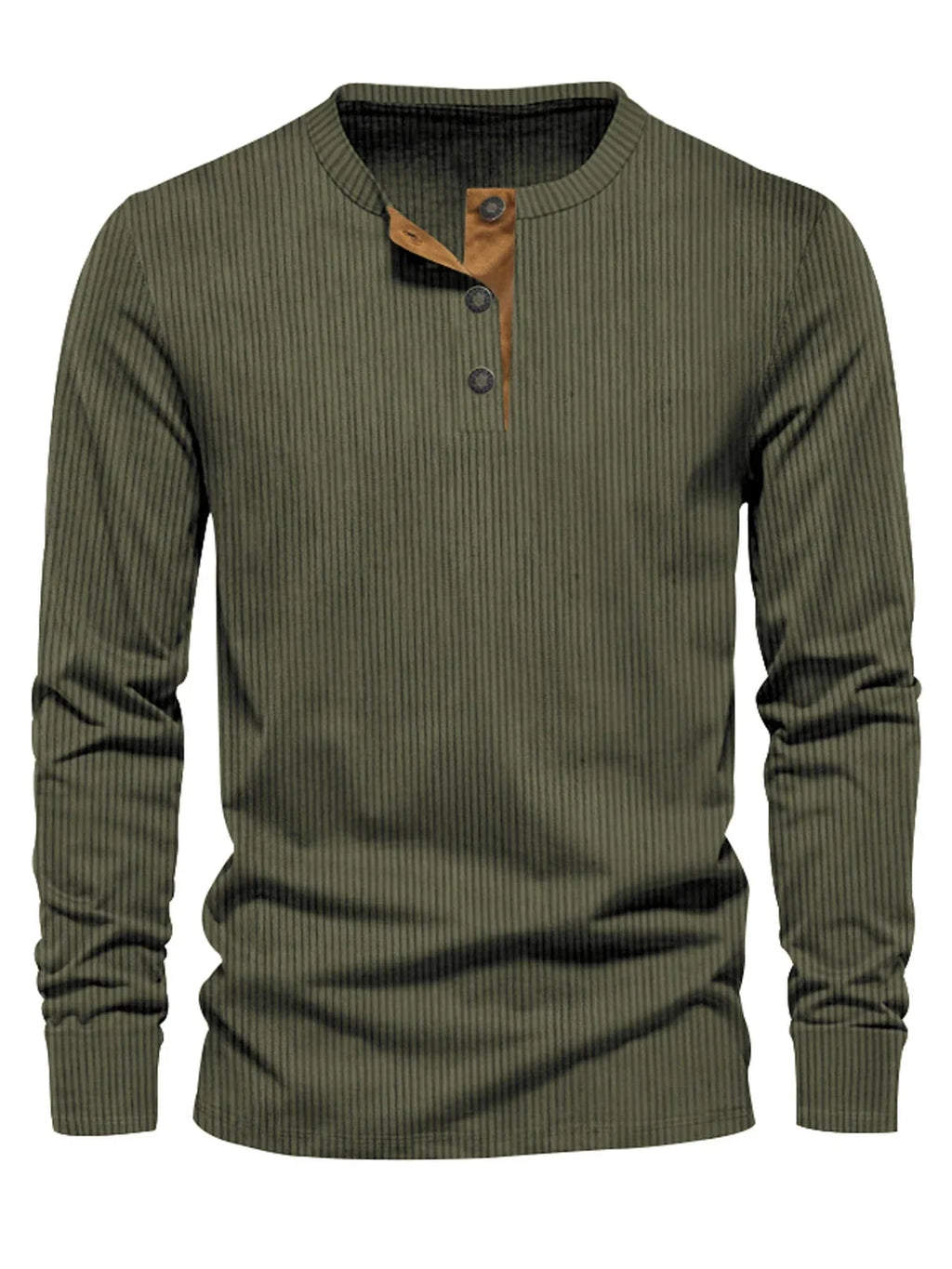 Chemise À Manches Longues Avec Col Henley Pour Homme | Idéal Pour Usage Quotidien