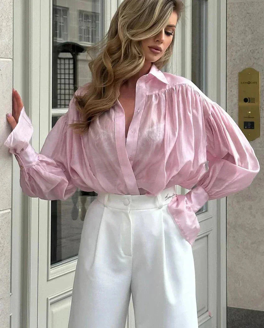 Blouse Ample À Manches Longues Pour Femme | Idéale Pour Le Travail