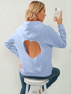 Sweat À Capuche avec Détail En Forme De Cœur Et Manches Longues pour Femme | Idéal pour Les Tenues Décontractées