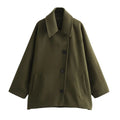Manteau Long Oversize de Style Trench pour Femme avec Manches Longues | Idéal pour l’Automne et l’Hiver