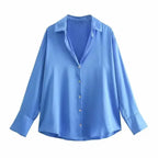 Blouse À Manches Longues Avec Coupe Ajustée Pour Femme | Idéale Pour Usage Quotidien Et Professionnel