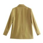 Blazer Croisé Avec Col À Revers Pour Femme | Idéal Pour Le Travail Ou Les Occasions Décontractées