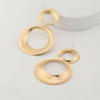 Boucles D'Oreilles Avec Cercles Dorés Et Effet 3D Pour Femmes | Idéal Pour Usage Quotidien Et Occasions