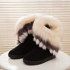 Bottes d’Hiver avec Tige Mi-Haute pour Femmes | Idéal pour Saison Froide