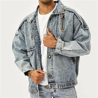 Veste En Jean À Coupe Ajustée Pour Hommes | Idéale Pour Usage Quotidien