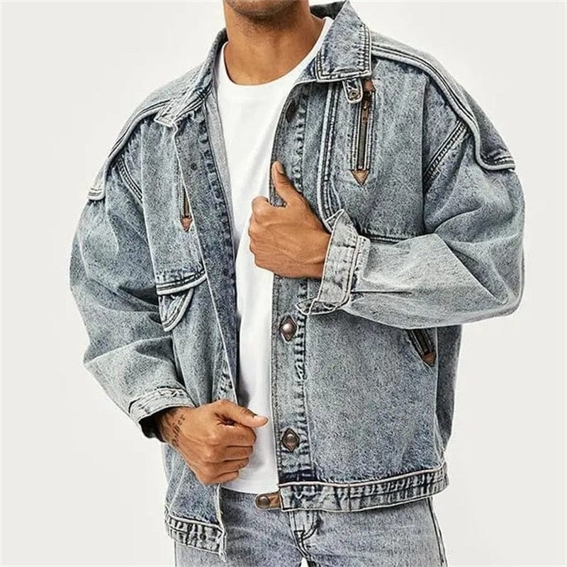Veste En Jean À Coupe Ajustée Pour Hommes | Idéale Pour Usage Quotidien