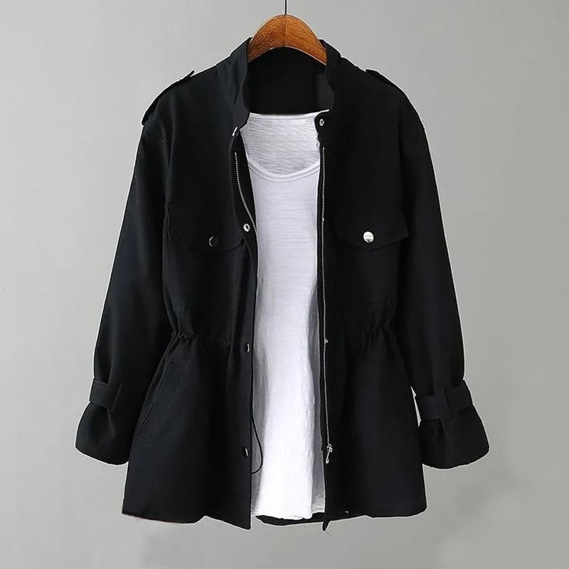 Trench-Coat Long à Double Boutonnage avec Ceinture pour Femme | Idéal pour l’Automne