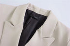 Blazer Croisé Avec Col À Revers Pour Femme | Idéal Pour Le Travail Ou Les Occasions Décontractées