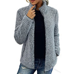 Veste Zippée à Col Montant pour Femme | Idéale pour les Jours Froids