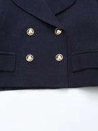 Blazer Court Double Boutonnage Oversize Pour Femme | Idéal Pour Mi-Saison