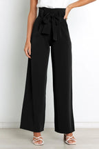 Pantalon à Jambes Larges avec Taille Haute pour Femme | Idéal pour la Mi-Saison ou l’Usage Quotidien