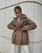 Manteau Parka Matelassé avec Détail Ceinturé pour Femme | Idéal pour l’Hiver