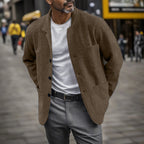 Veste À Boutons Avec Col Classique Et Poches Plaquées Pour Homme | Idéale Pour La Mi-Saison