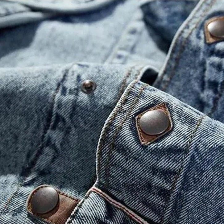Veste En Jean À Coupe Ajustée Pour Hommes | Idéale Pour Usage Quotidien