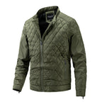 Veste Matelassée avec Fermeture Zippée et Col Montant pour Hommes | Idéal pour Saisons Intermédiaires
