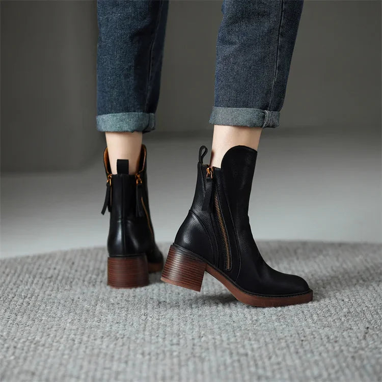 Bottines pour Femmes à Coupe Classique | Idéal pour Usage Quotidien et Occasions
