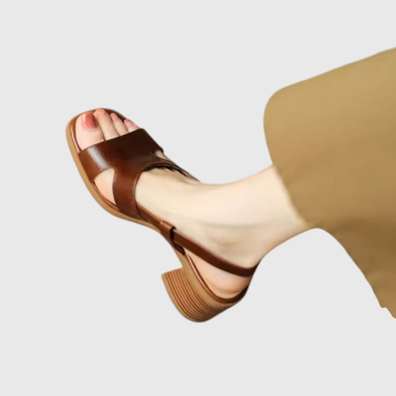 Sandales À Talon Bas Avec Semelle Amortissante Pour Femmes | Idéal Pour L’été