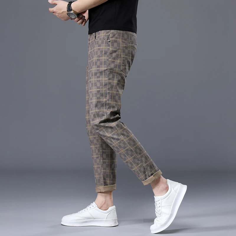 Pantalon Slim Fit À Carreaux Pour Homme | Idéal Pour Le Quotidien