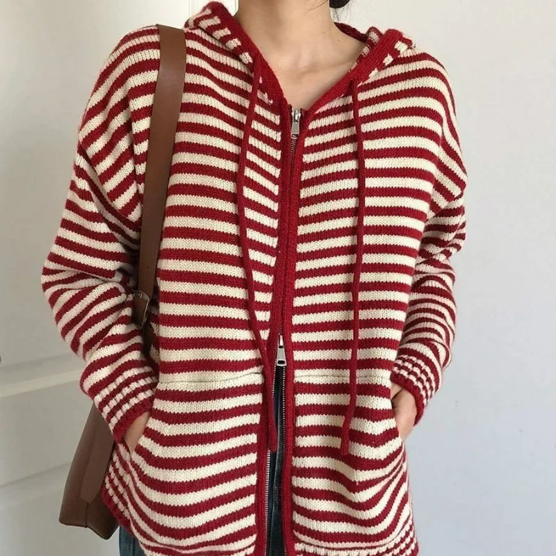 Pull À Capuche Avec Motif Rayé Pour Adultes | Idéal Pour Un Usage Décontracté