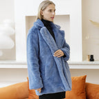 Manteau Mi-Long avec Finition en Fausse Fourrure pour Femme | Idéal pour l’Automne et l’Hiver