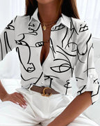 Blouse Imprimée avec Coupe Classique pour Femmes | Idéale pour l’Automne et les Sorties