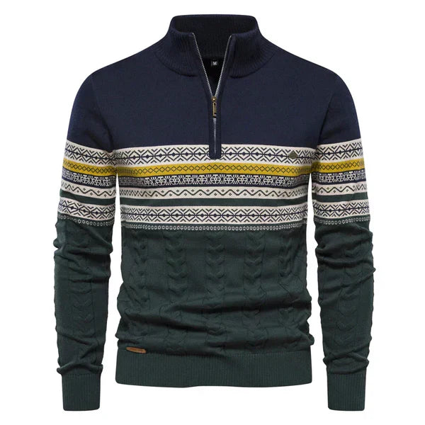 Pull Décontracté à Accents Rétro pour Homme | Idéal pour les Occasions Informelles