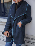 Manteau Long d’Hiver au Design Pratique pour Femme | Idéal pour la Saison Froide