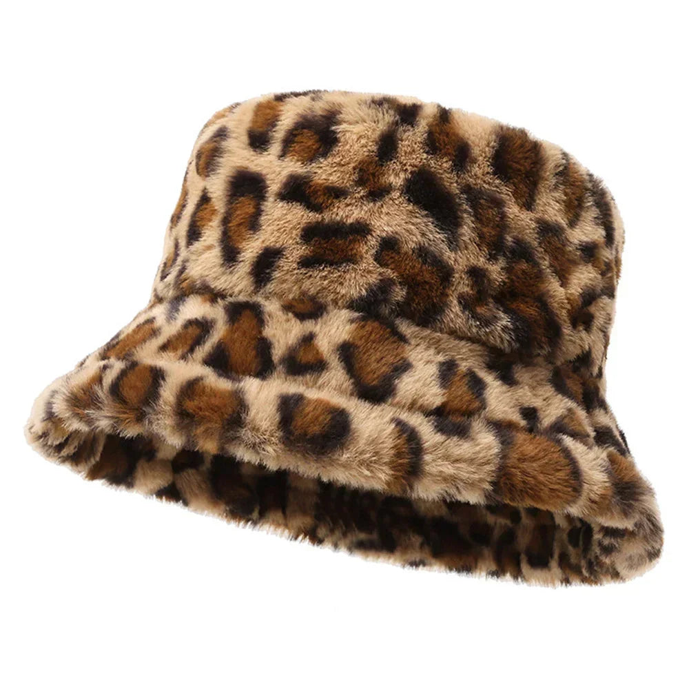 Chapeau Bob à Motif Léopard avec Finition Douce pour Adultes | Idéal pour l’Hiver