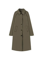 Trench-Coat Avec Fermeture Boutonnée Et Doublure À Carreaux Pour Femme | Idéal Pour Mi-Saison
