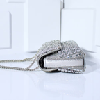 Mini Sac avec Strass et Chaîne Dorée pour Femme | Idéal pour les Soirées