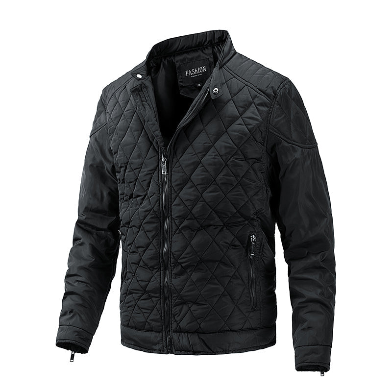 Veste Matelassée avec Fermeture Zippée et Col Montant pour Hommes | Idéal pour Saisons Intermédiaires