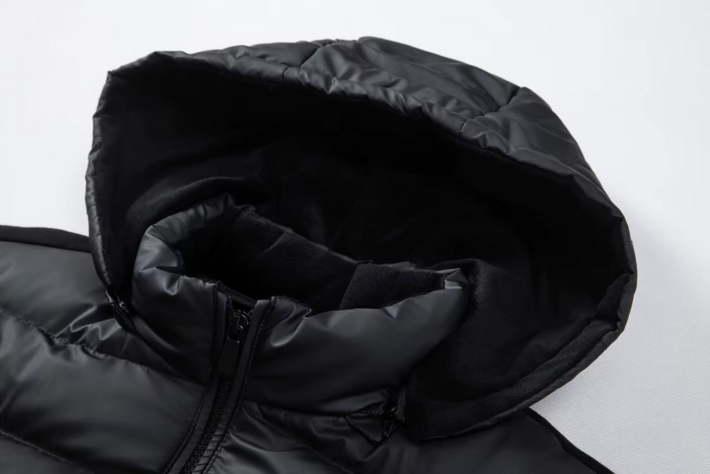 Veste Zippée Avec Capuche Amovible Et Design Matelassé Pour Homme | Idéale Pour Saisons Intermédiaires