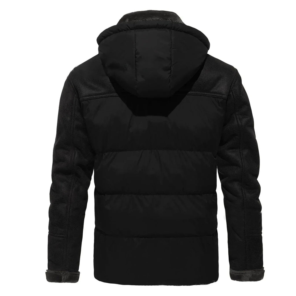 Veste Matelassée avec Capuche et Fermeture Éclair pour Homme | Idéale pour l’Hiver