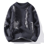 Pull en Maille Patchwork à Coupe Ample pour Homme | Idéal pour un Usage Quotidien