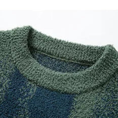 Pull En Maille À Motif Abstrait Avec Finitions Côtelées Pour Homme | Idéal Pour Usage Quotidien