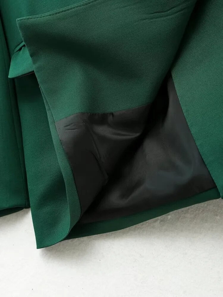 Blazer Croisé Avec Col À Revers Pour Femme | Idéal Pour Le Travail Ou Les Occasions Décontractées