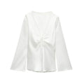 Blouse À Manches Longues En Soie Pour Femme | Idéale Pour Usage Quotidien Et Professionnel