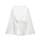 Blouse À Manches Longues En Soie Pour Femme | Idéale Pour Usage Quotidien Et Professionnel
