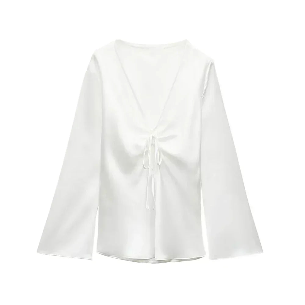 Blouse À Manches Longues En Soie Pour Femme | Idéale Pour Usage Quotidien Et Professionnel