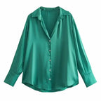 Blouse À Manches Longues Avec Coupe Ajustée Pour Femme | Idéale Pour Usage Quotidien Et Professionnel