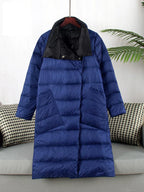 Manteau Long à Carreaux avec Poches pour Femme | Idéal pour l’Hiver