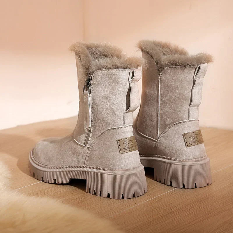 Bottes de Neige Montantes avec Semelle Structurée pour Femmes | Idéal pour l’Hiver