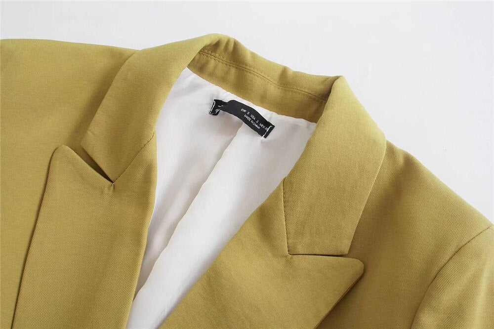 Blazer Croisé Avec Col À Revers Pour Femme | Idéal Pour Le Travail Ou Les Occasions Décontractées