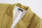 Blazer Croisé Avec Col À Revers Pour Femme | Idéal Pour Le Travail Ou Les Occasions Décontractées